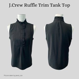 J.Crew Ruffle Trim Crepe Tank Top